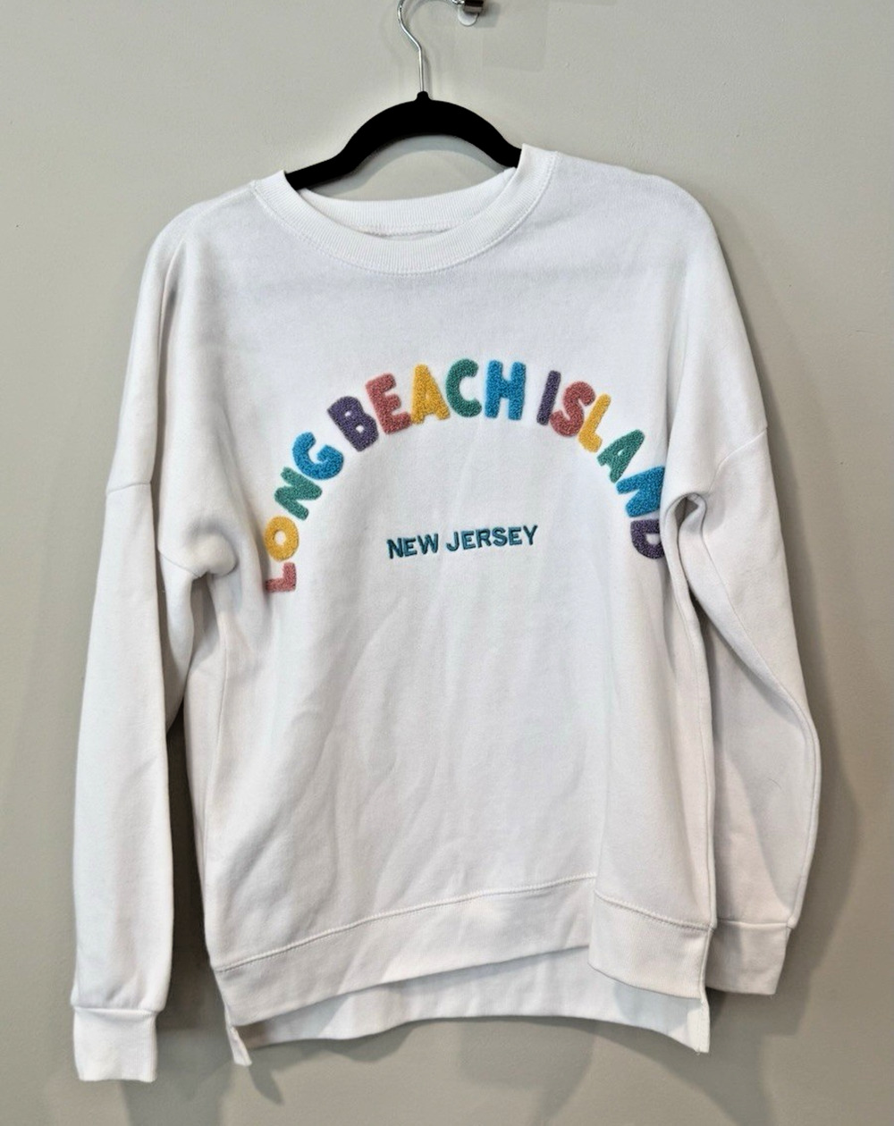 Long Beach NJ State Fleece Oversize Sweatshirt Size Small 3079